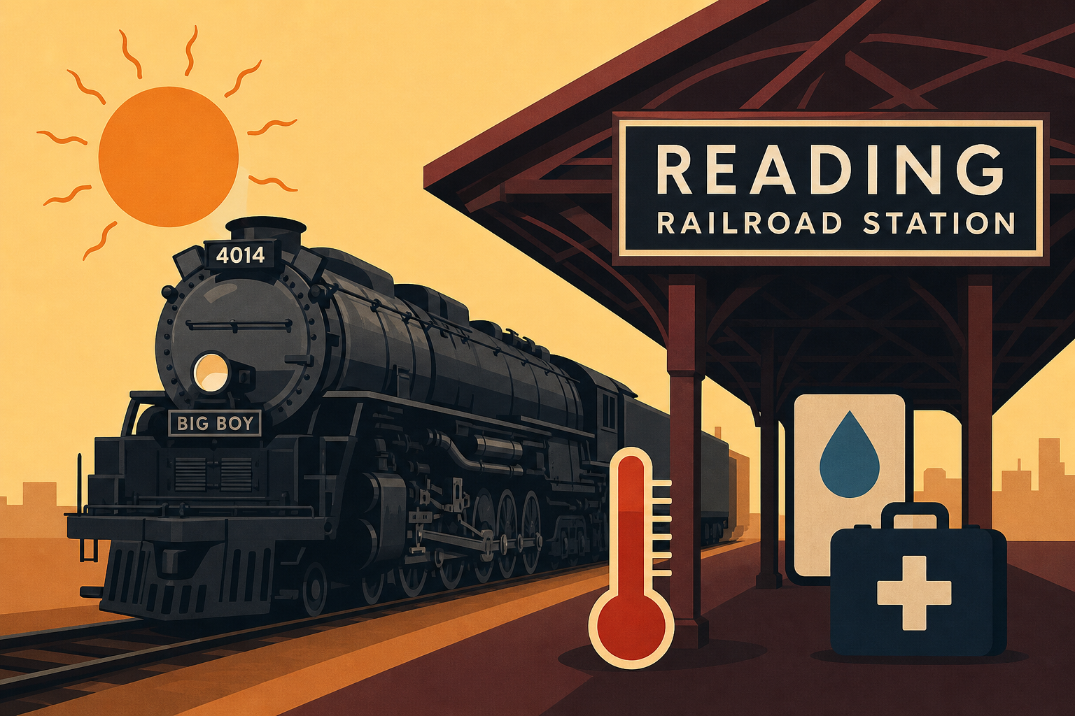 Big Boy locomotive: More than 100 people treated for heat-related incident at Reading Railroad station