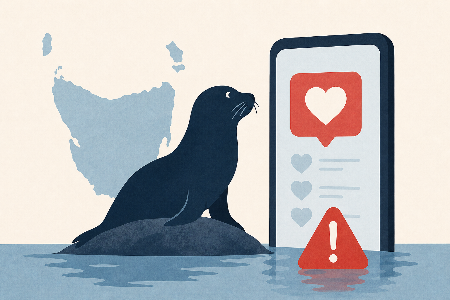 Viral fame could be dangerous for Tasmania's Neil the seal and his fans