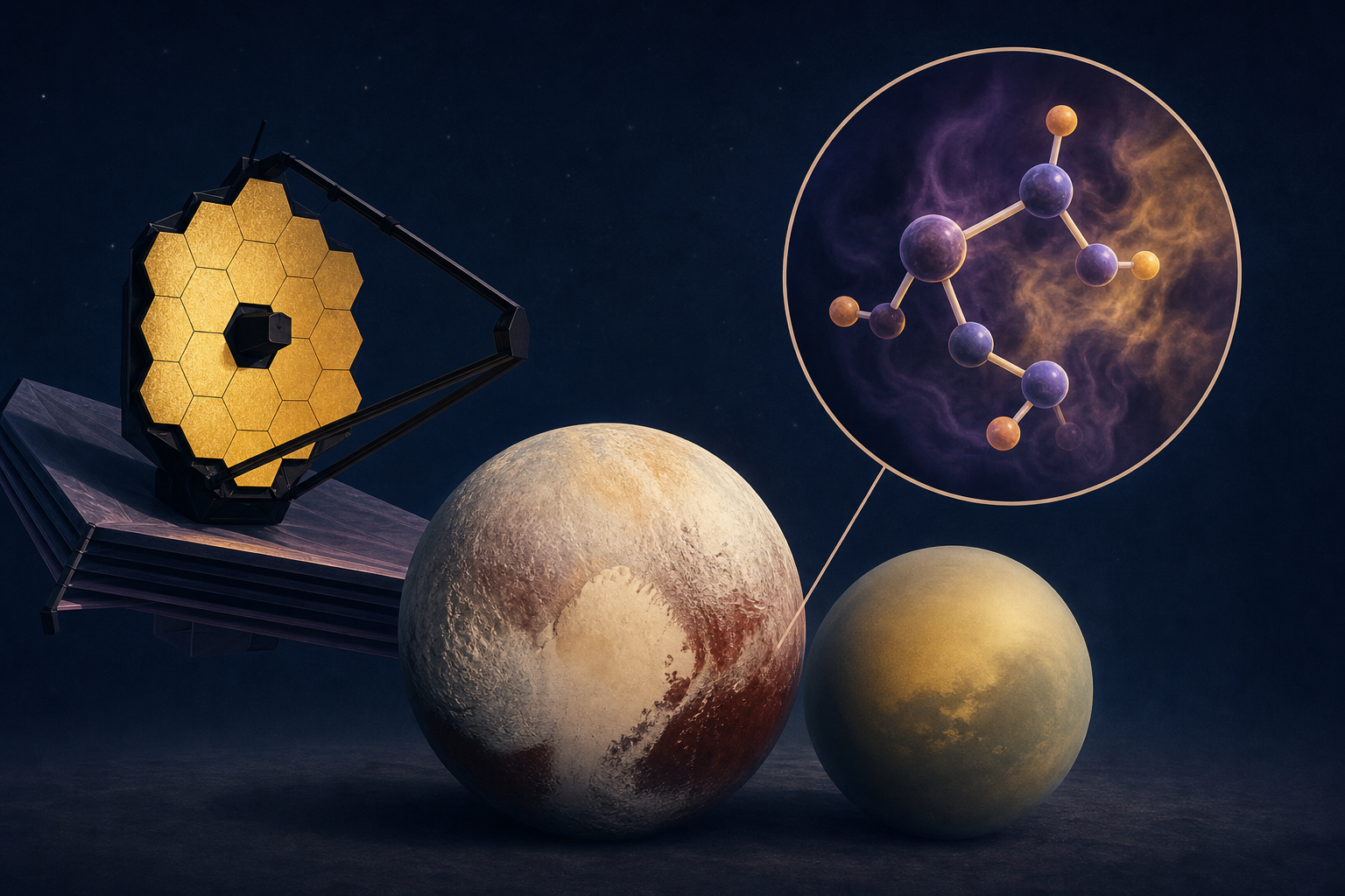 James Webb telescope may have discovered a never-before-seen substance on Pluto and Titan
