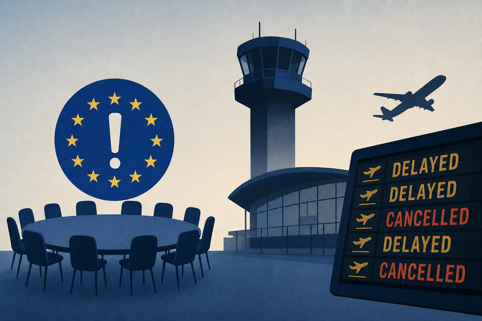 EU leaders call 'urgent meeting' as airport chaos grows