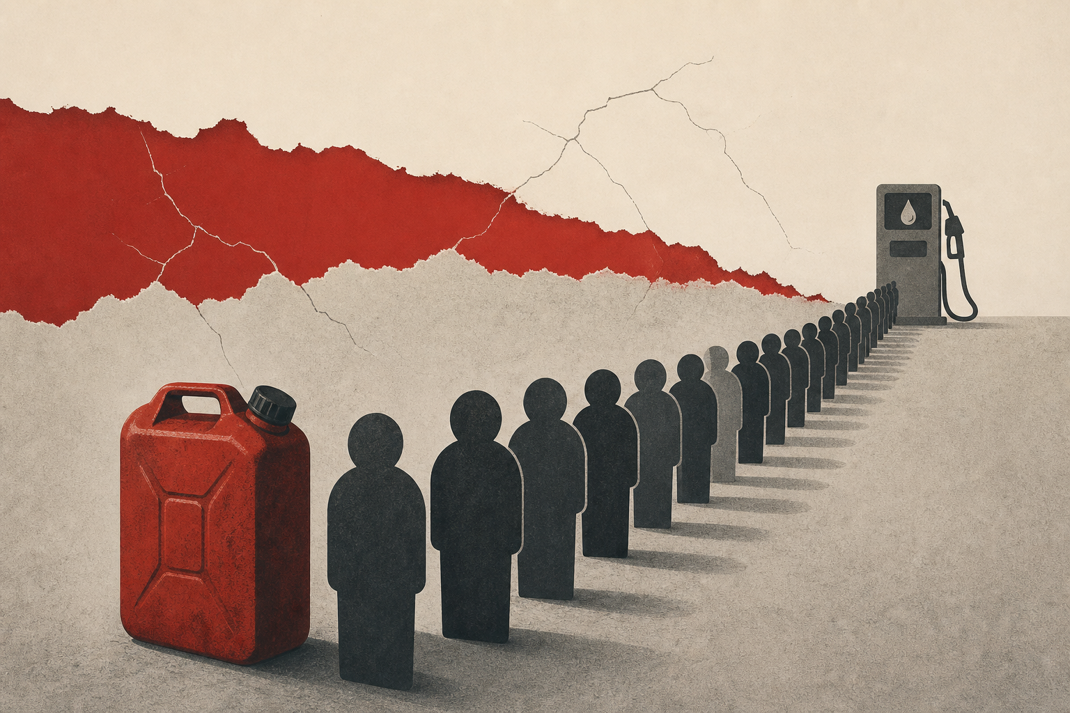 Long Lines for Gas Shatter the Illusion of Normalcy in Wartime Russia