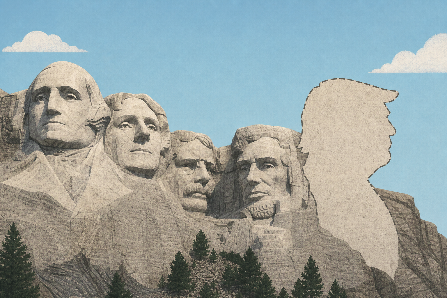 Trump heads to Mount Rushmore, where efforts to impose his likeness have stalled