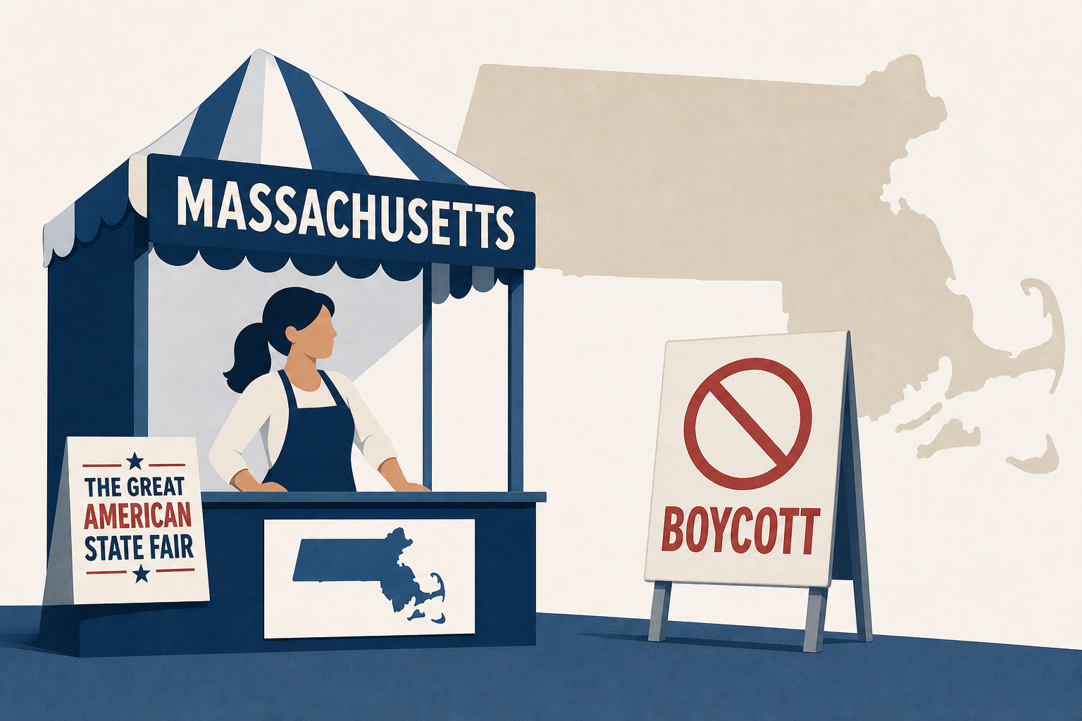 Women runs Massachusetts booth after gov boycotts Great American State Fair