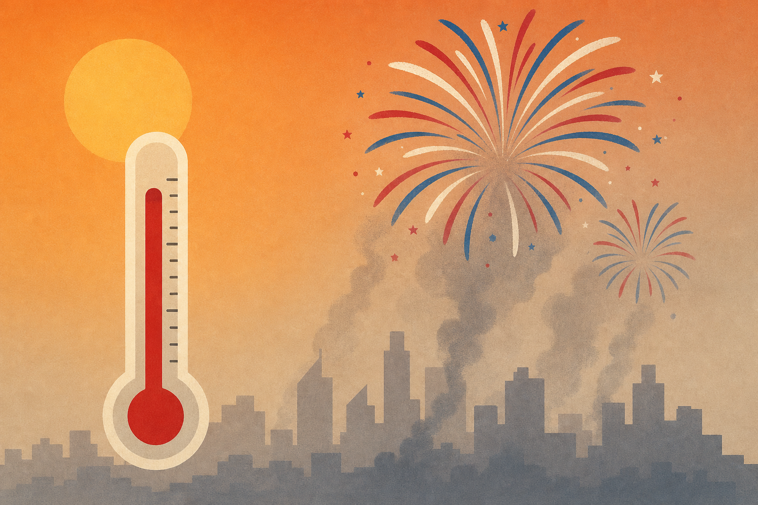 How record heat and monumental fireworks could spark miserable air quality for July Fourth