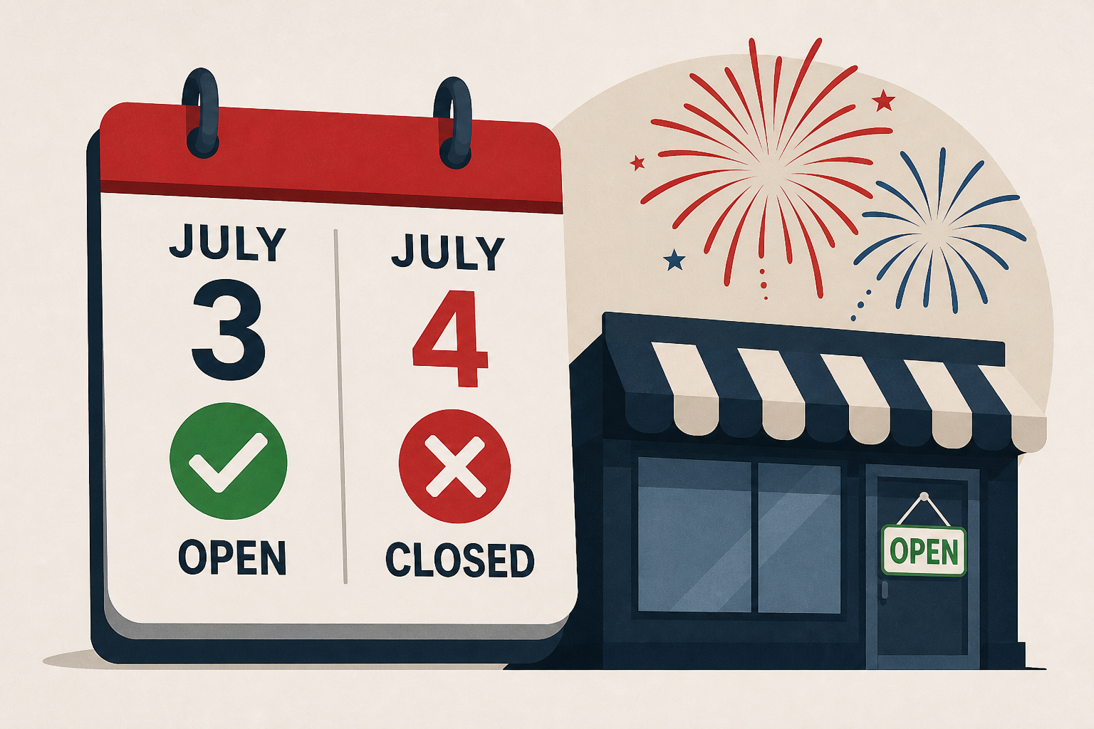 What's open and closed on July 3 and July 4? See which stores are operating.