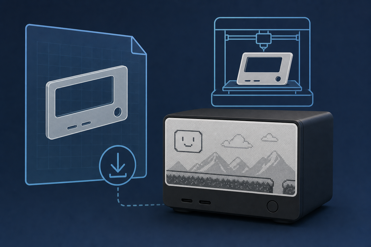 Valve shares official 3D print files to let users build their own Steam Machine e-ink faceplate