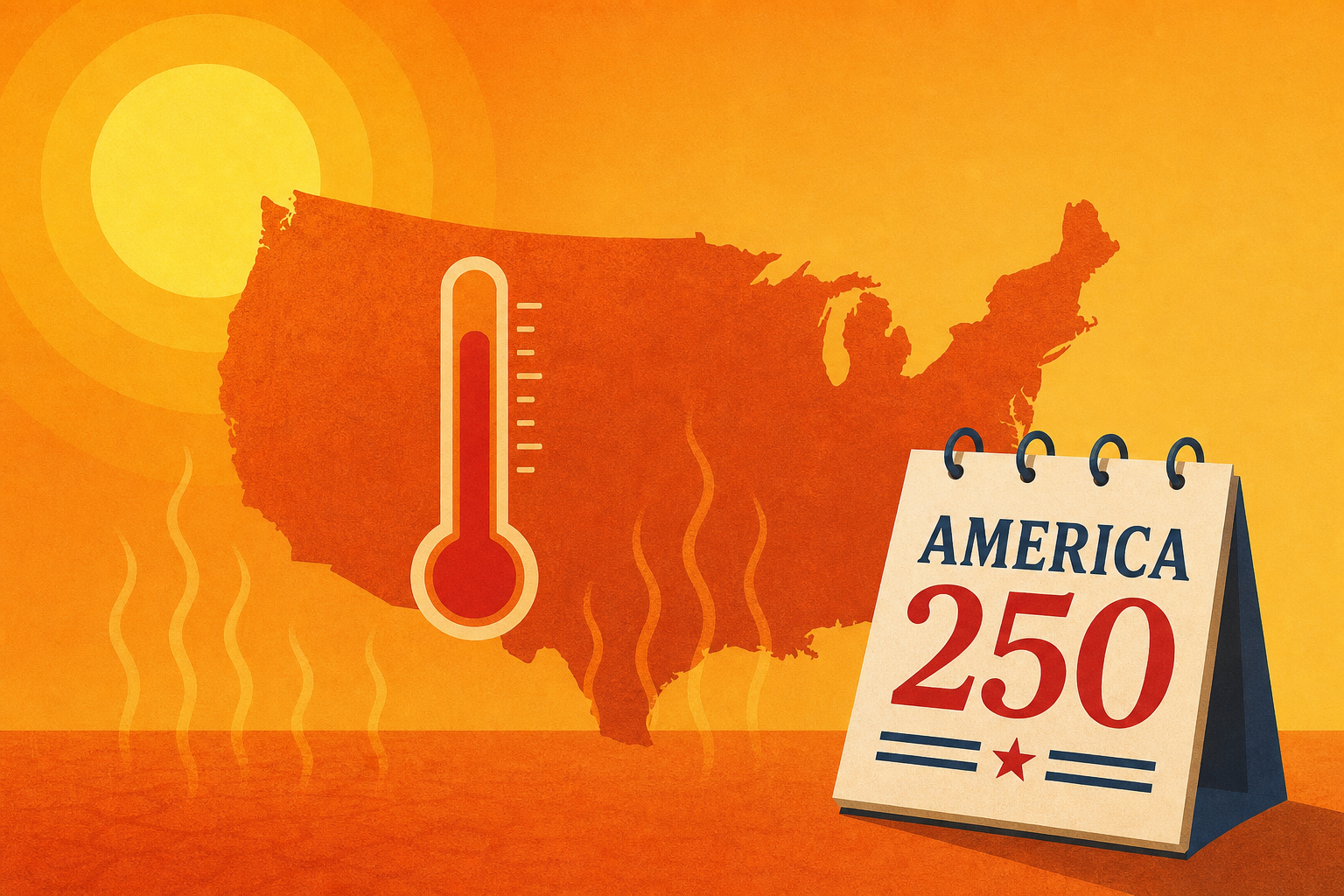 Extreme heat grips the United States as America 250 celebrations begin