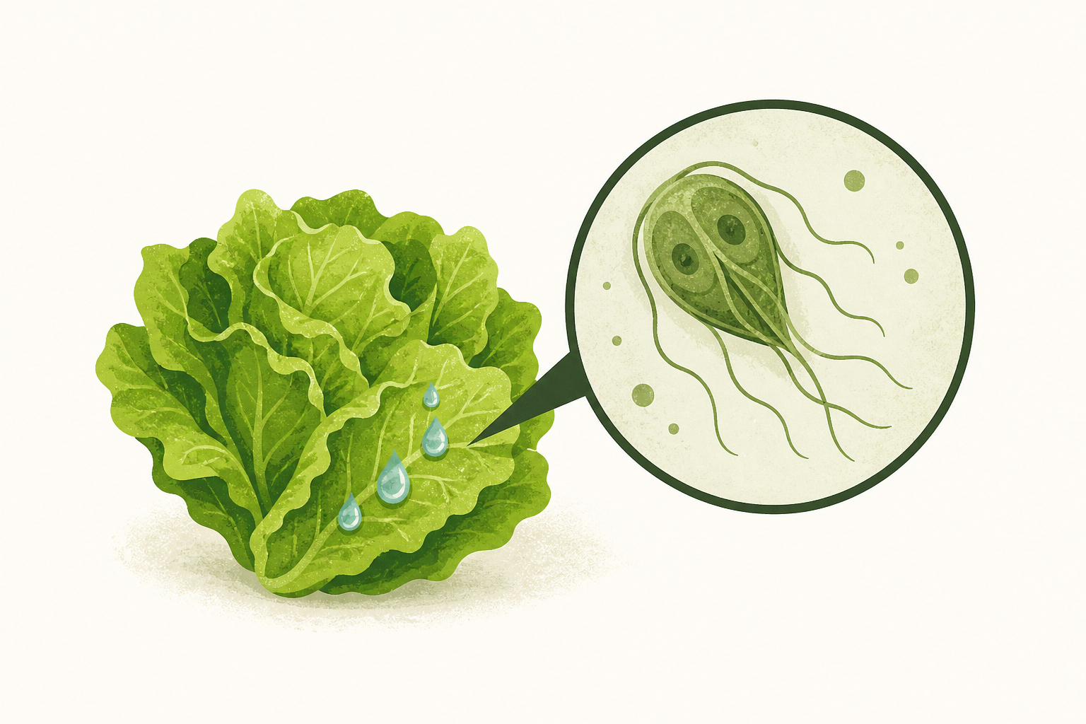 Diarrhea-causing parasite that can contaminate raw produce causing misery across several states