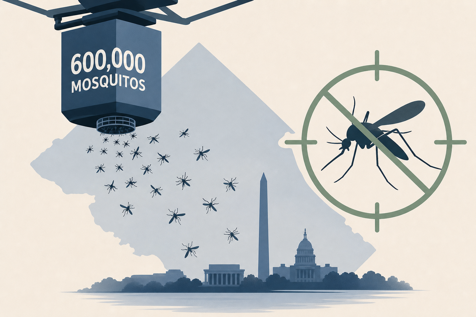 600,000 mosquitos are being dropped around Washington DC to kill off blood-sucking pests