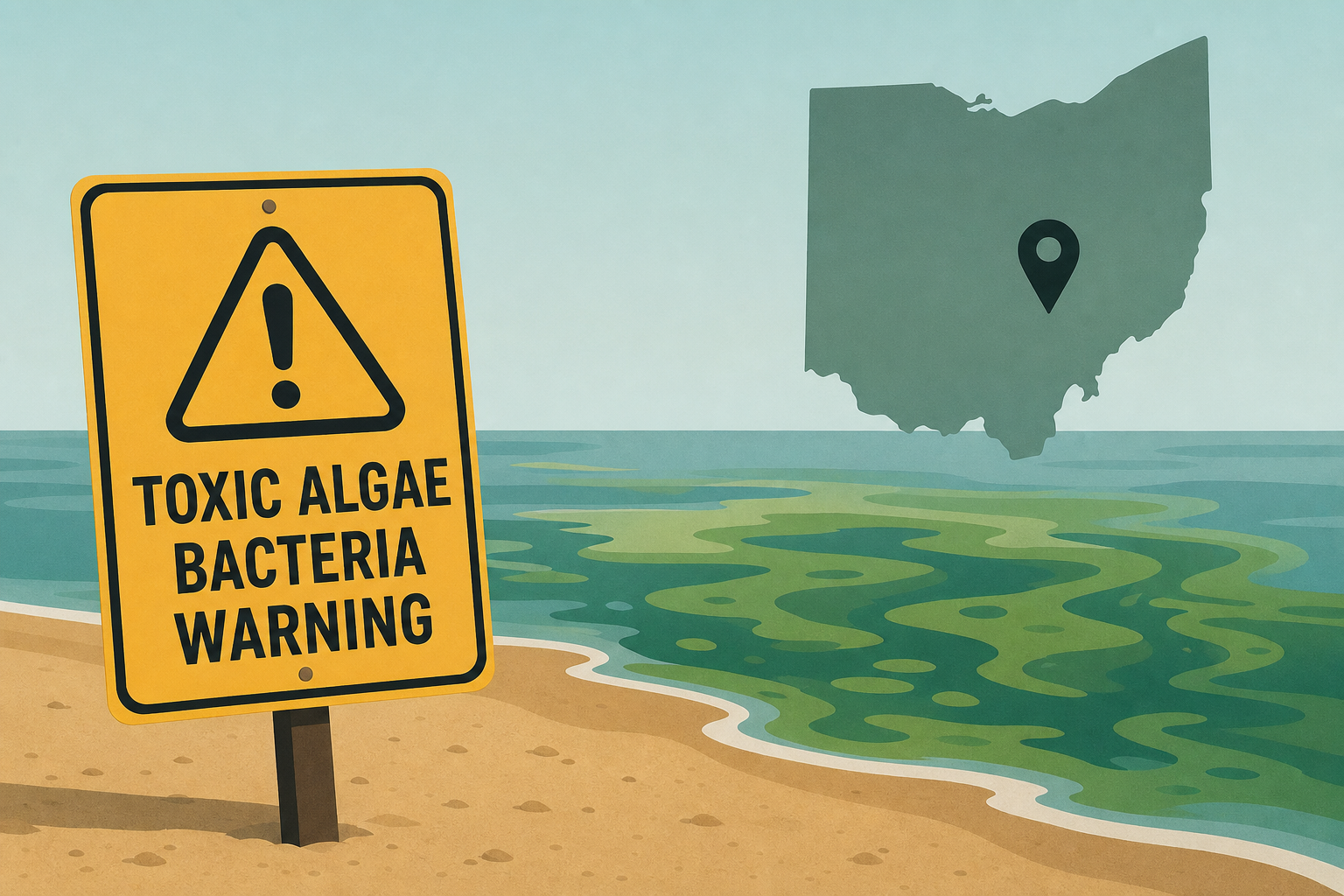 Toxic algae, bacteria warnings hit Ohio beaches. Here's where