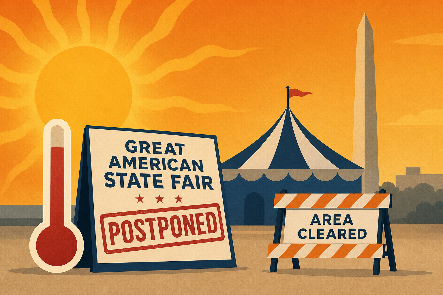 Blistering heat postpones Great American State Fair, attendees cleared from National Mall