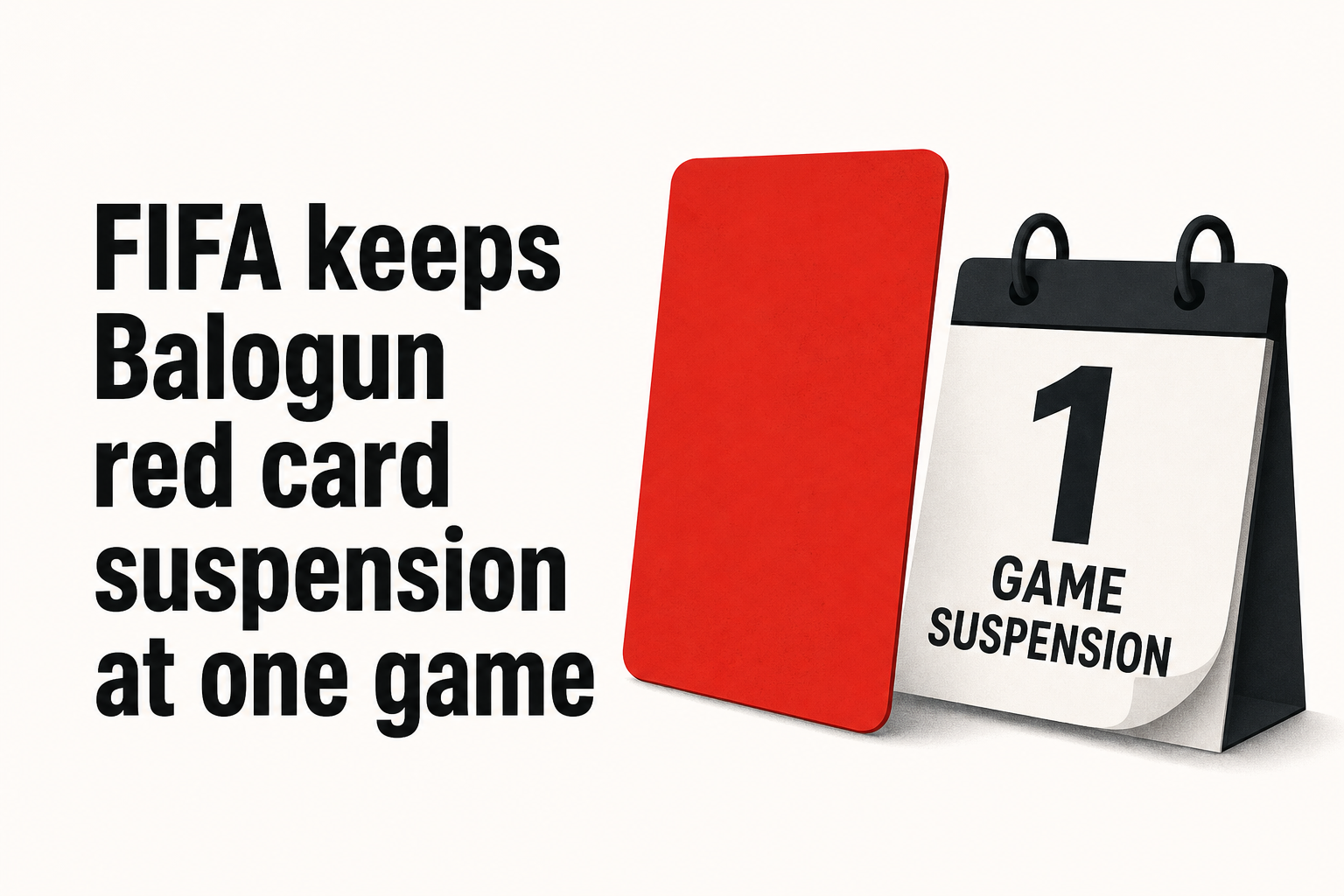 FIFA keeps Balogun red card suspension at one game