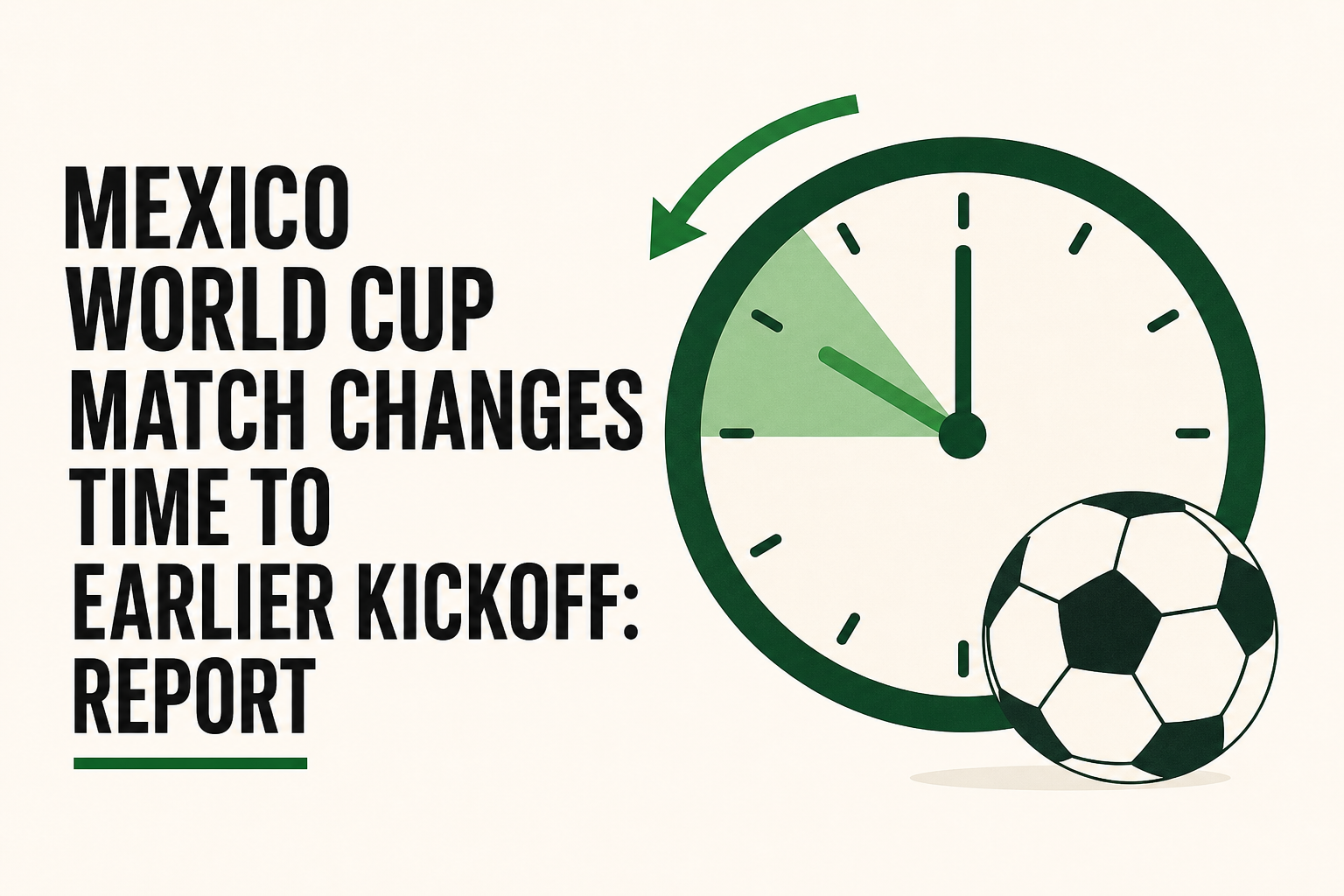 Mexico World Cup Match Changes Time To Earlier Kickoff: Report