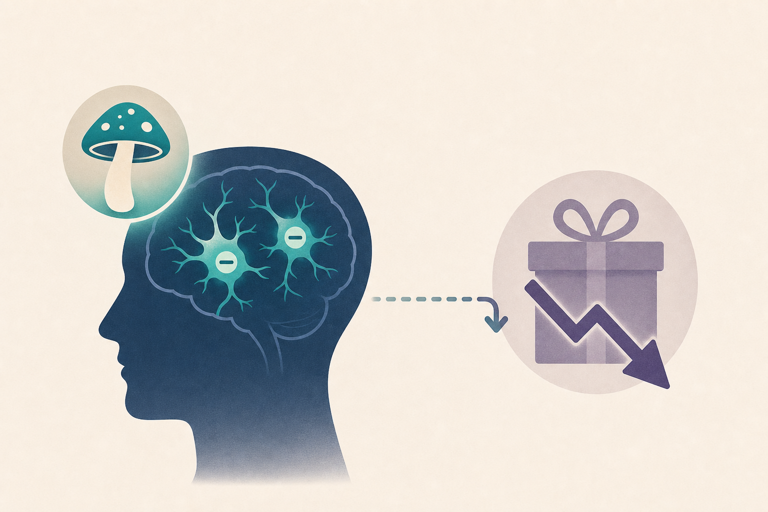 A single dose of psilocybin reduces reward-seeking behavior by altering inhibitory brain cells