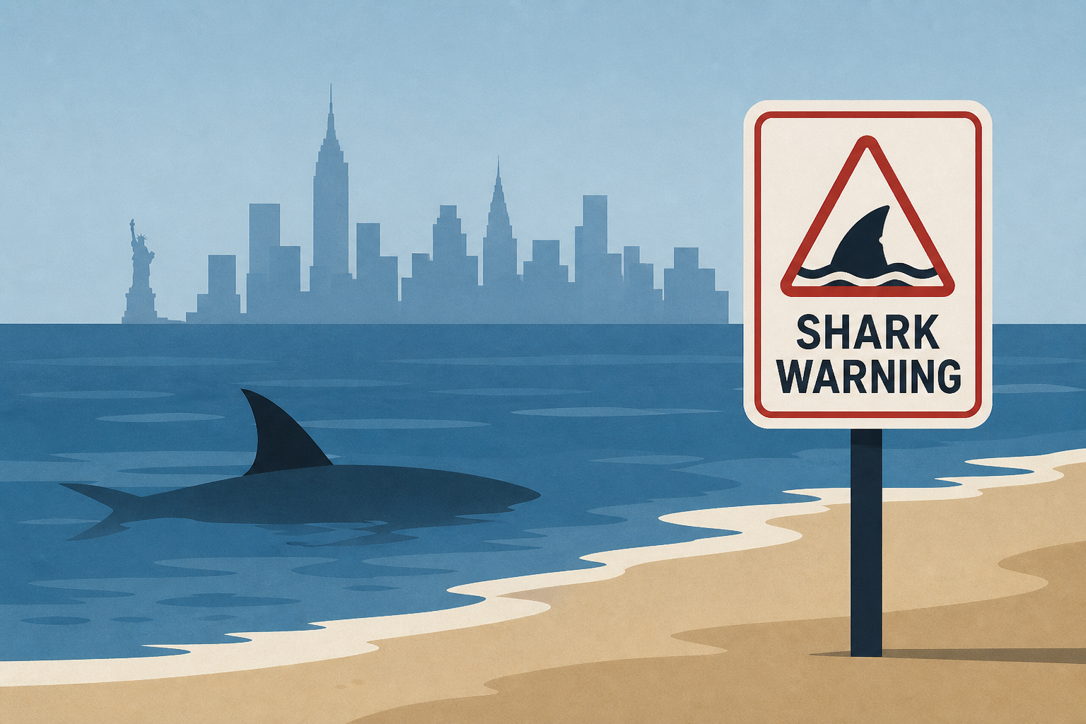 Swimmer bitten in a suspected shark attack at New York City beach