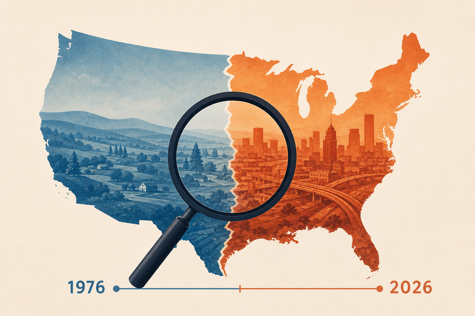 America 250 Map Reveals Dramatic Changes Across US Since 1976