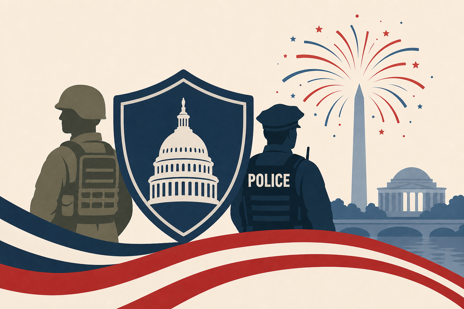 National Guard troops, law enforcement providing tight security for July Fourth celebrations in Washington, D.C.