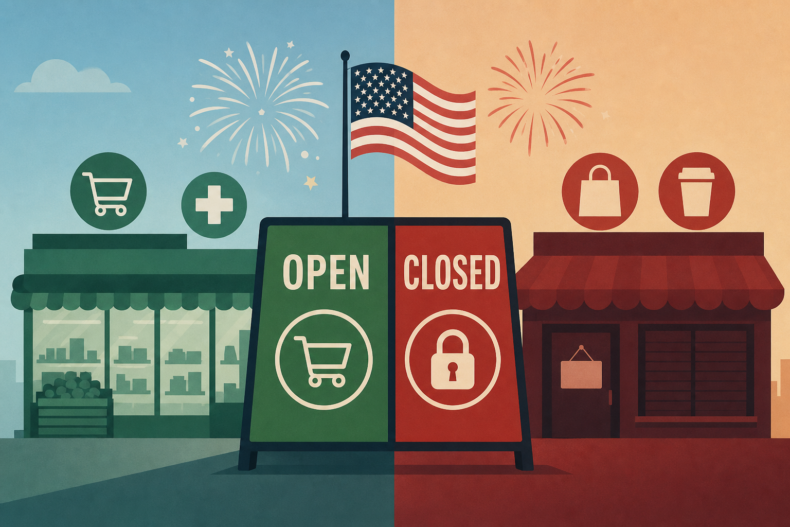 What’s open and closed on July 4th: Grocery stores, pharmacies, retail, coffee shops