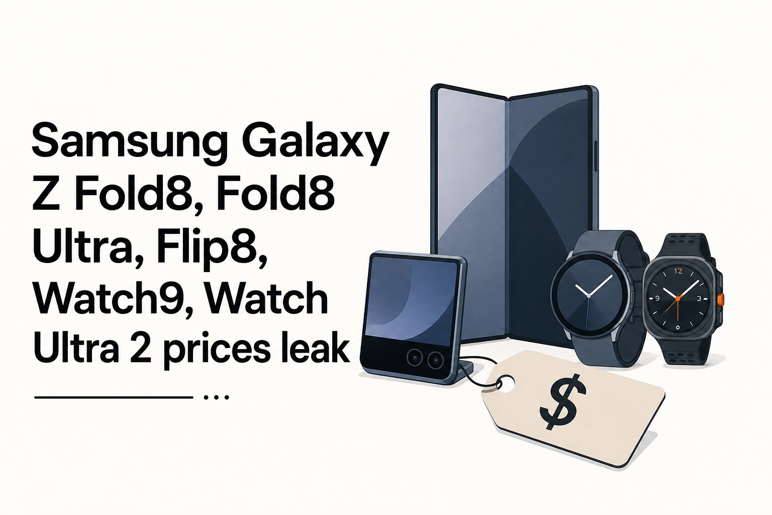 Samsung Galaxy Z Fold8, Fold8 Ultra, Flip8, Watch9, Watch Ultra 2 prices leak