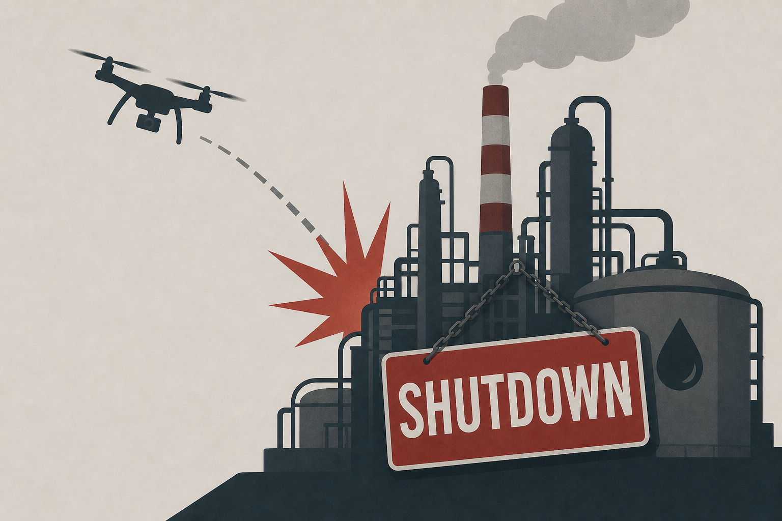 Major Russian oil refinery suspends operations again after Ukrainian drone strike