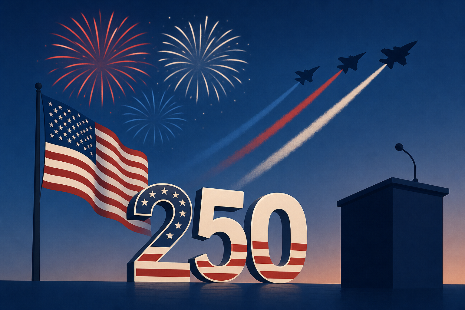 Fireworks, flyovers and a Trump speech ahead as US celebrates 250th
