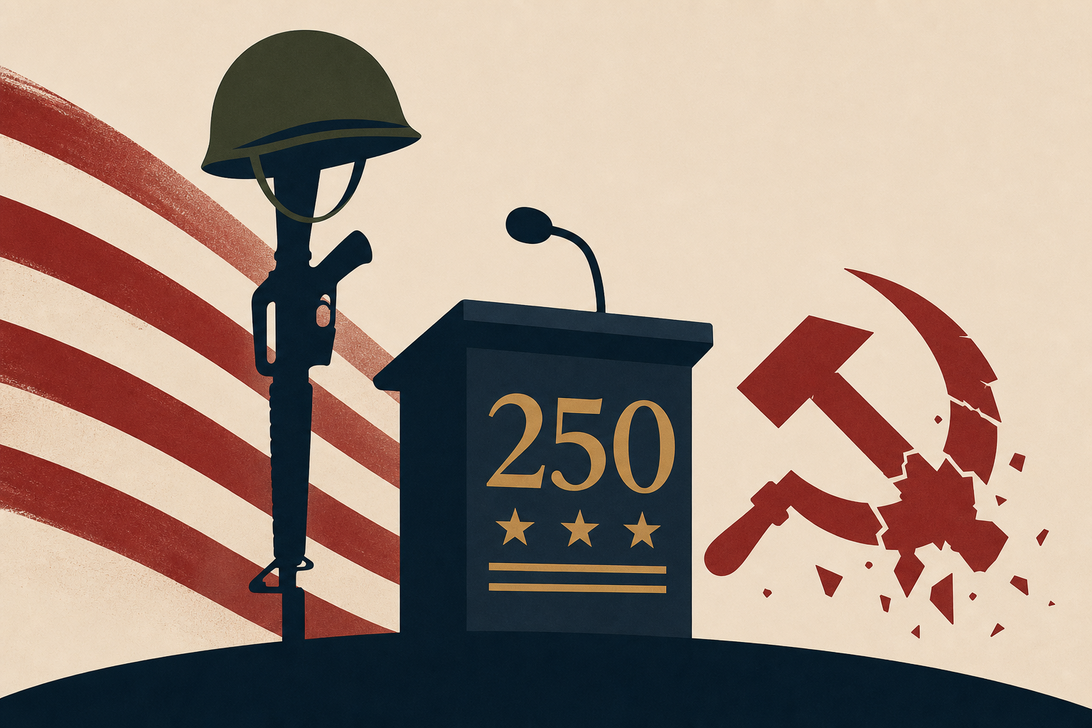 Trump praises army, rails against communism in US 250th anniversary speech