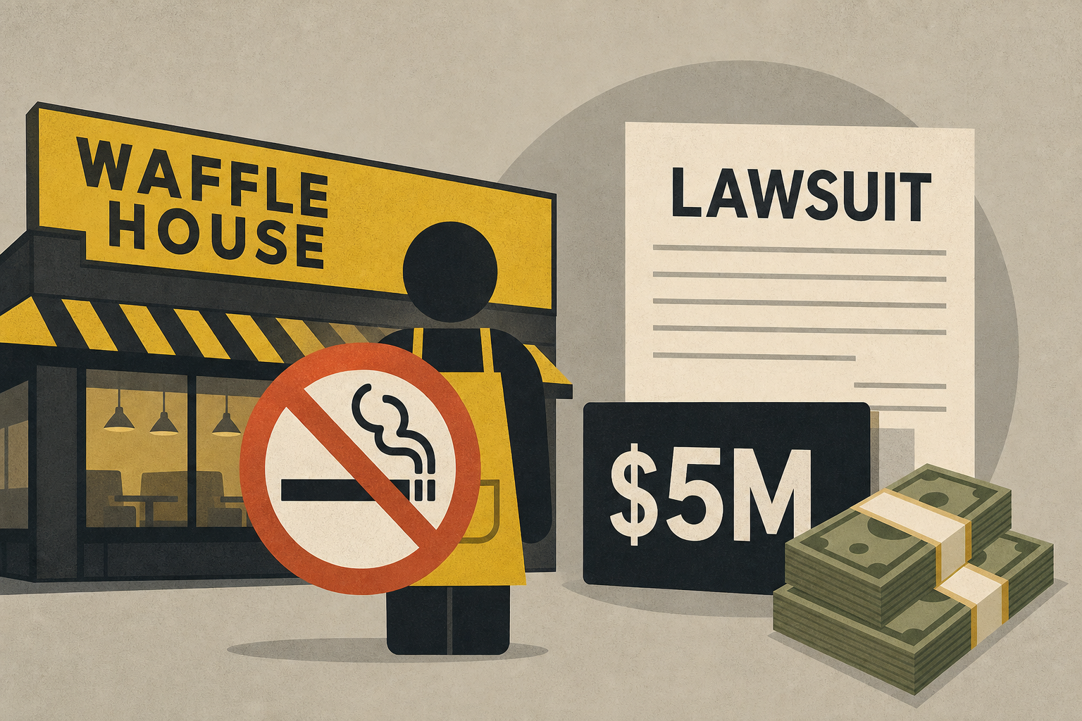Waffle House discriminated against smoking employees, $5M lawsuit alleges