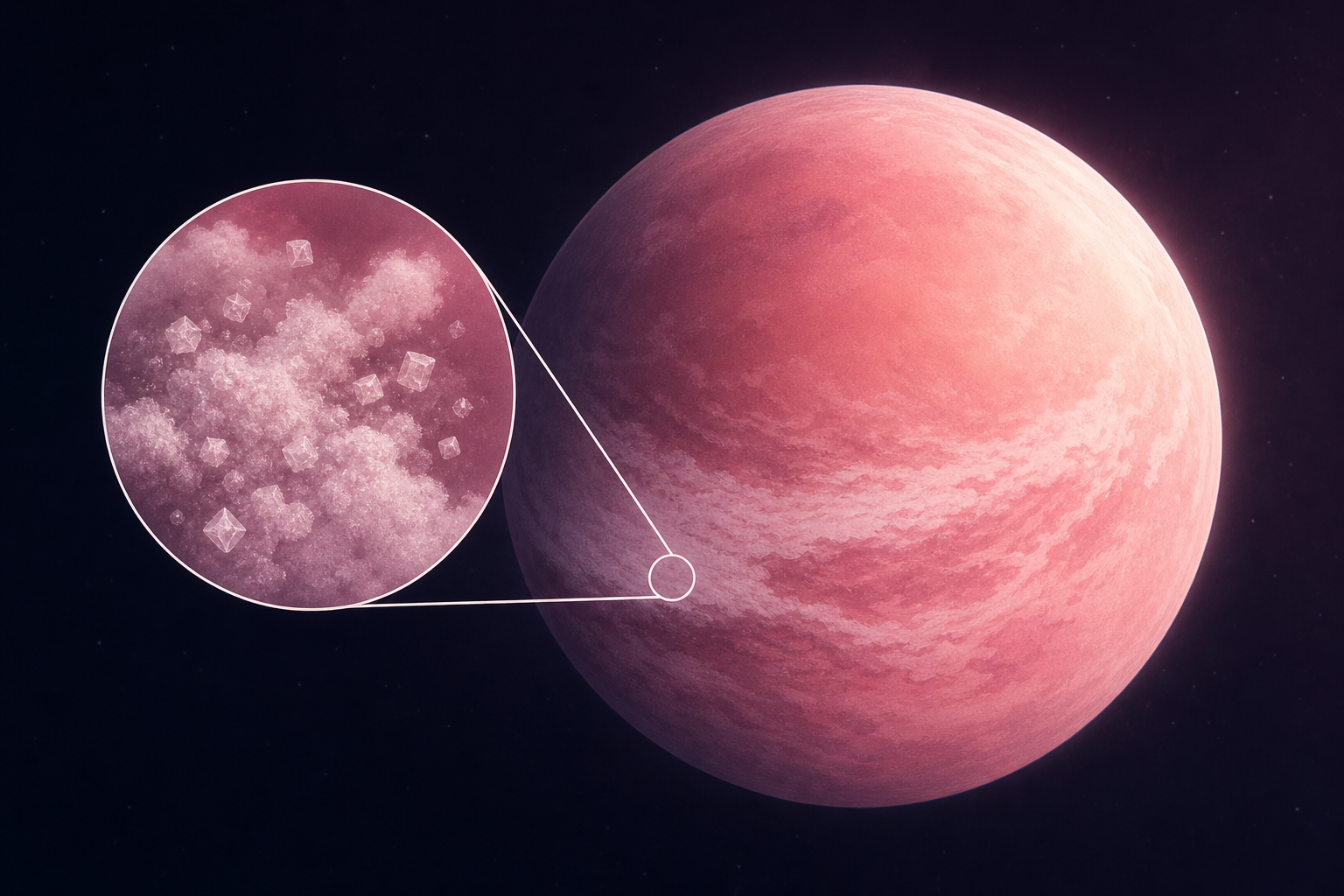Salt clouds discovered on iconic 'Pink Planet' as scientists finally get a good look at frosty orb