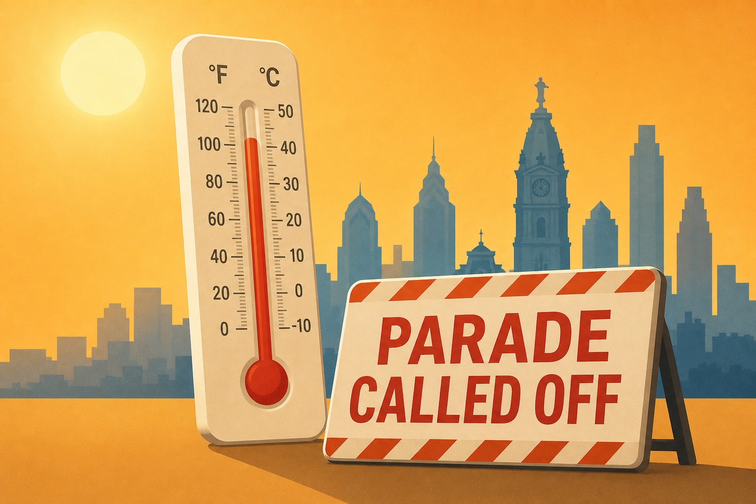 Philadelphia parade called off as city faces sweltering temperatures