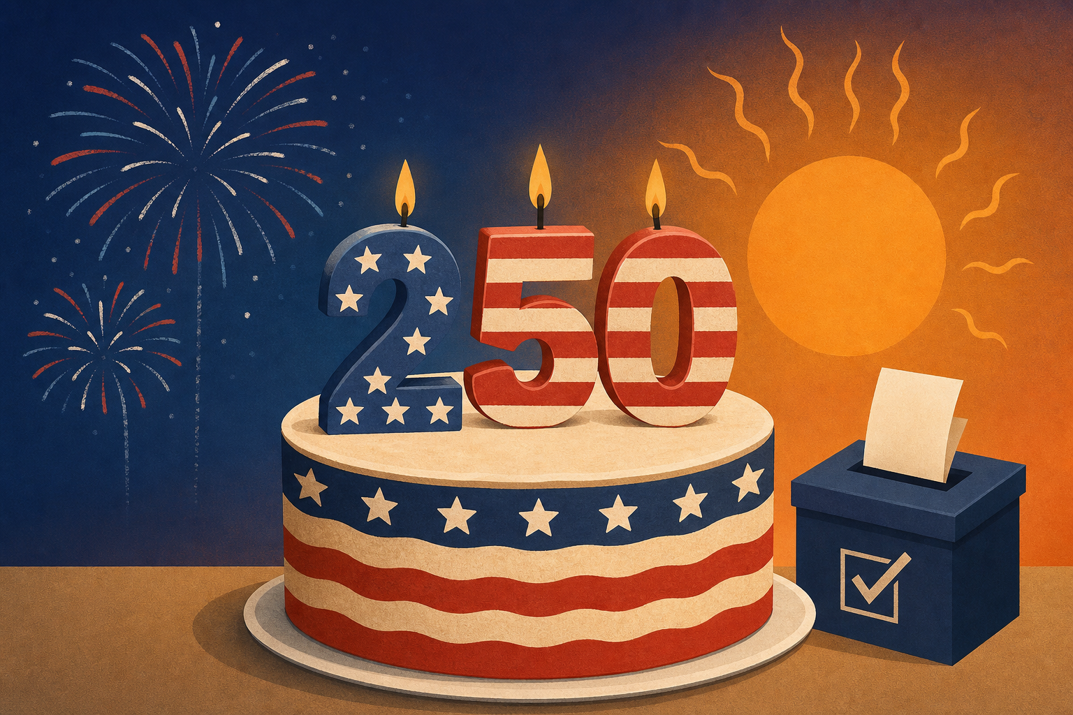 America celebrates 250 years with fireworks, heat and politics