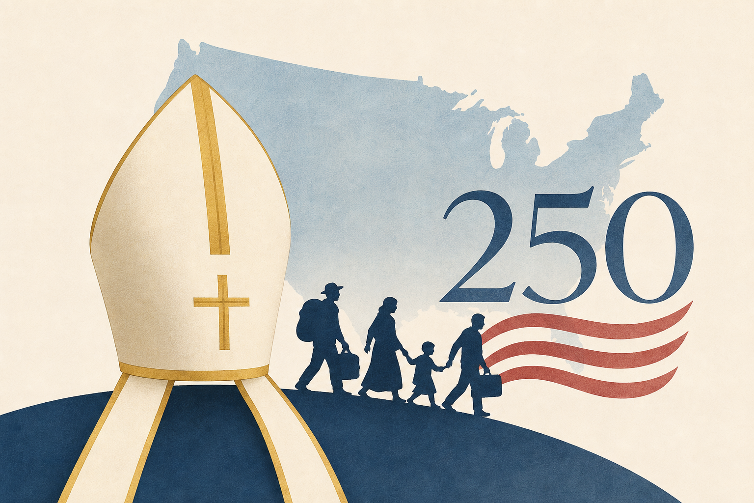 Pope Leo defends US immigrant history at 250th anniversary