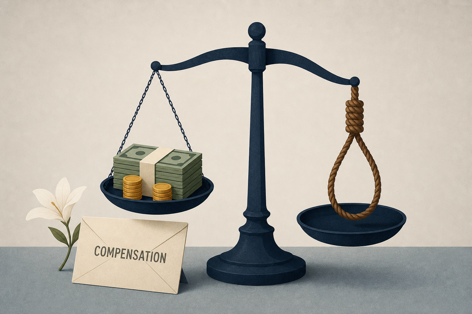 Alleged murderer may not escape death penalty even if pays compensation to family