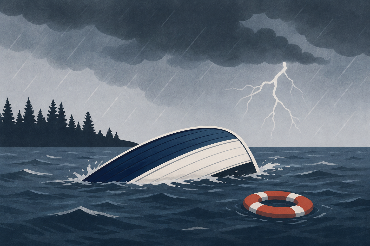 3 dead and others rescued after boat capsizes on Wisconsin lake amid storms