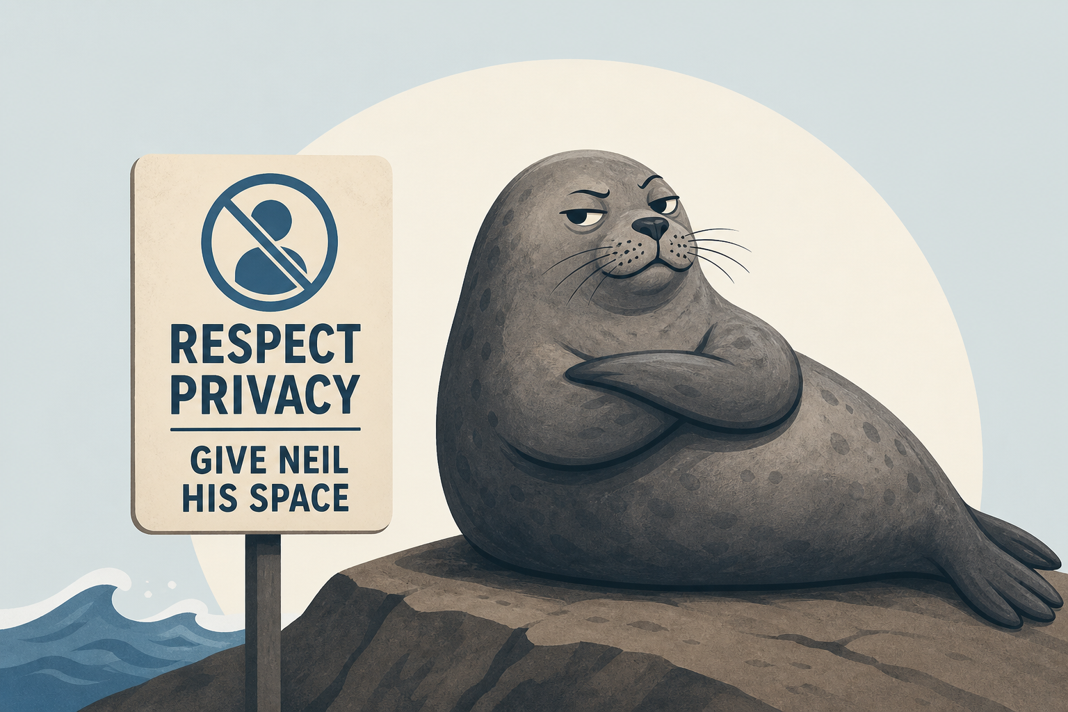 Australian officials ask fans to respect the privacy of Neil, a 1-ton seal who respects nothing