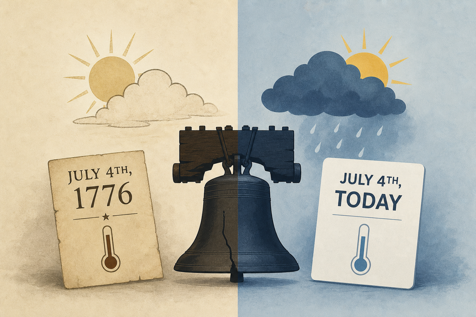 How Philadelphia Weather On July 4th, 1776 Compared To Today
