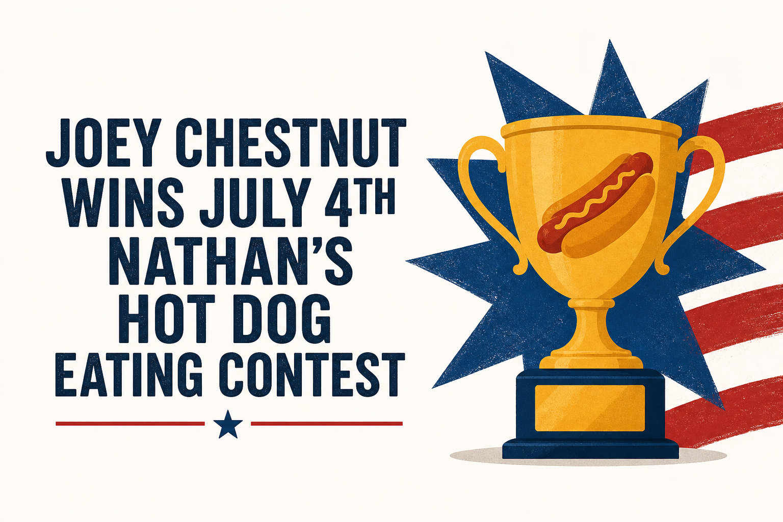 Joey Chestnut wins July 4th Nathan's Hot Dog Eating Contest