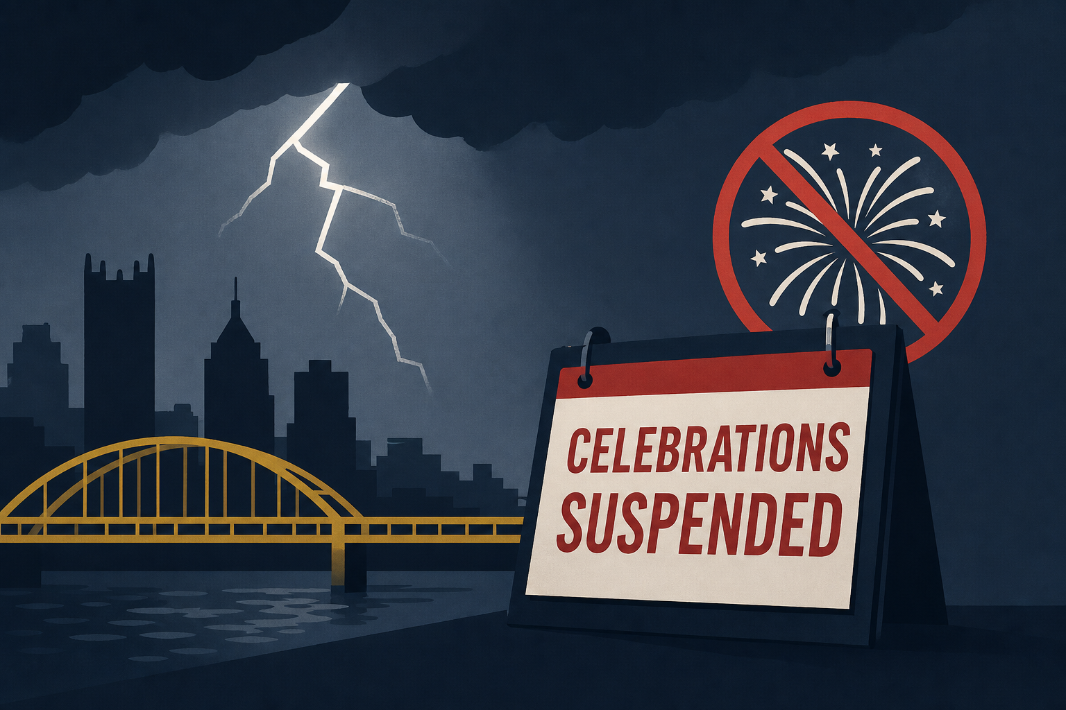 Pittsburgh's Fourth of July celebrations temporarily suspended due to lightning