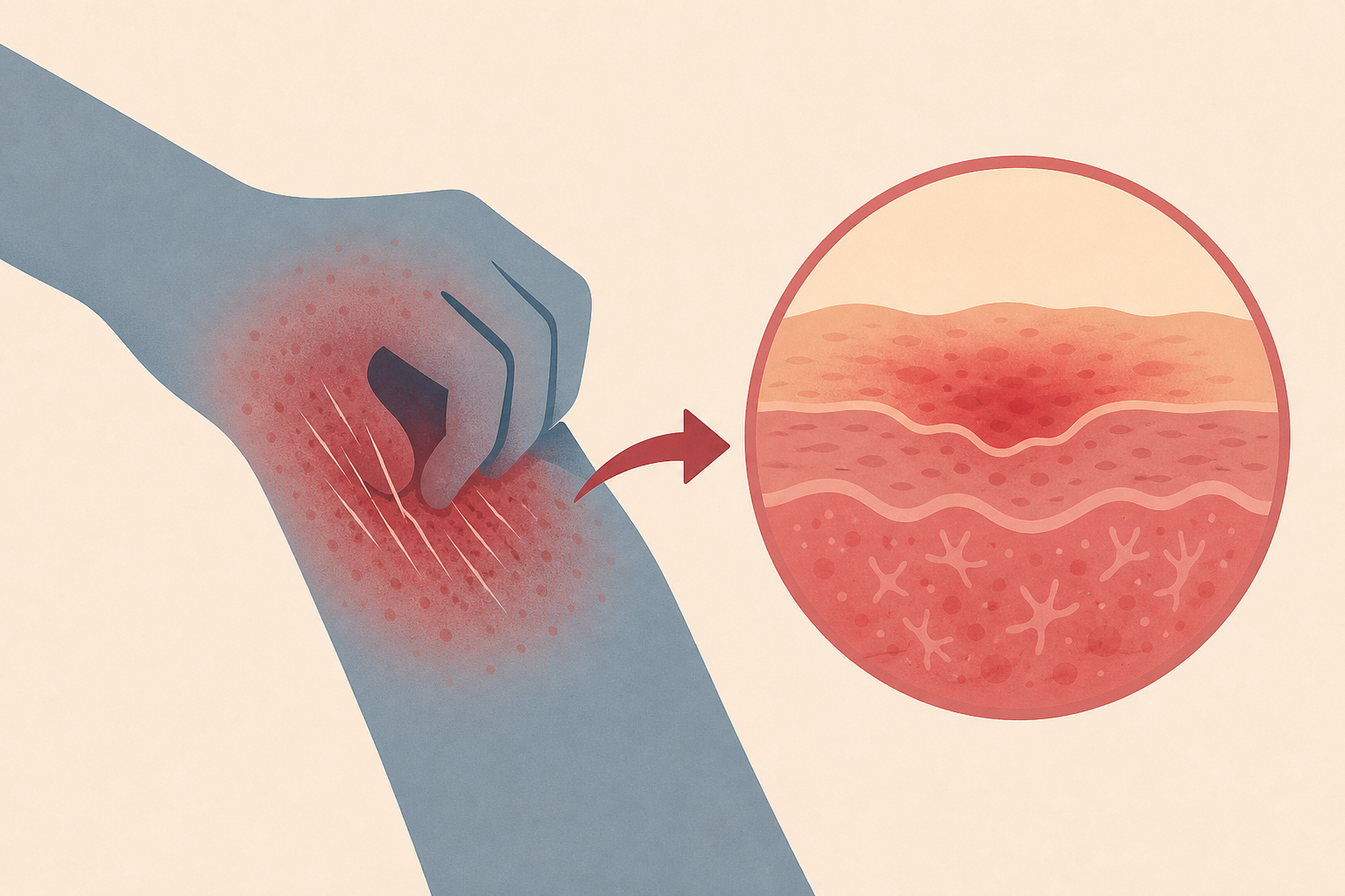 Scratching an itch worsens eczema and skin inflammation, study finds
