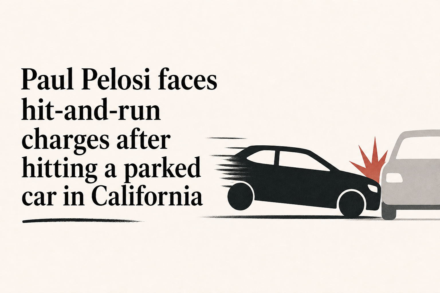 Paul Pelosi faces hit-and-run charges after hitting a parked car in California