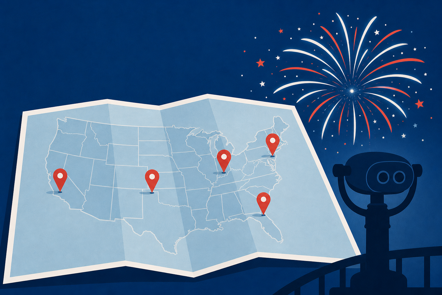 Map shows Macy's Fourth of July fireworks 2026 locations. Here are the best places to watch, and what you need to know.