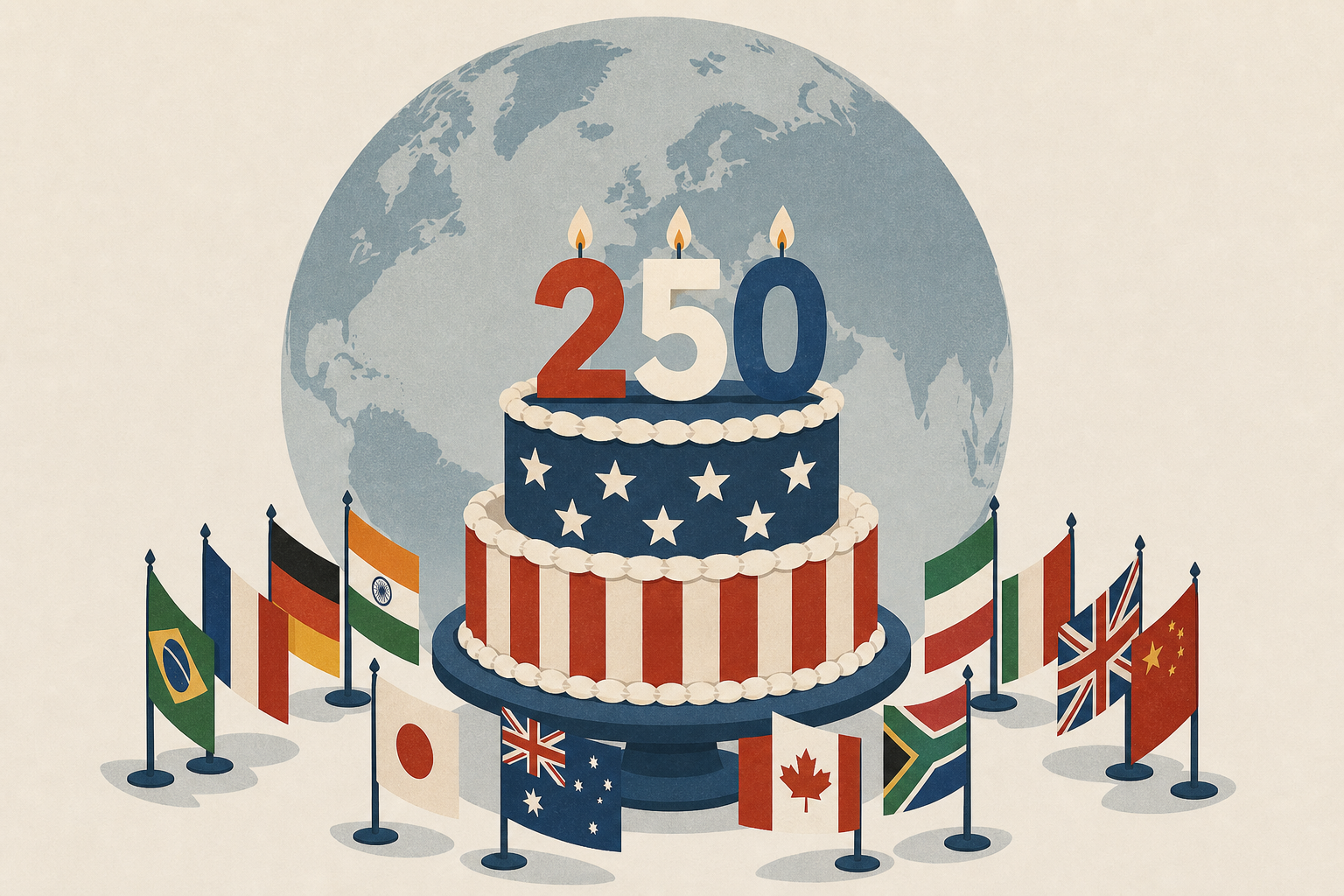 World leaders from across the globe mark America's 250th birthday