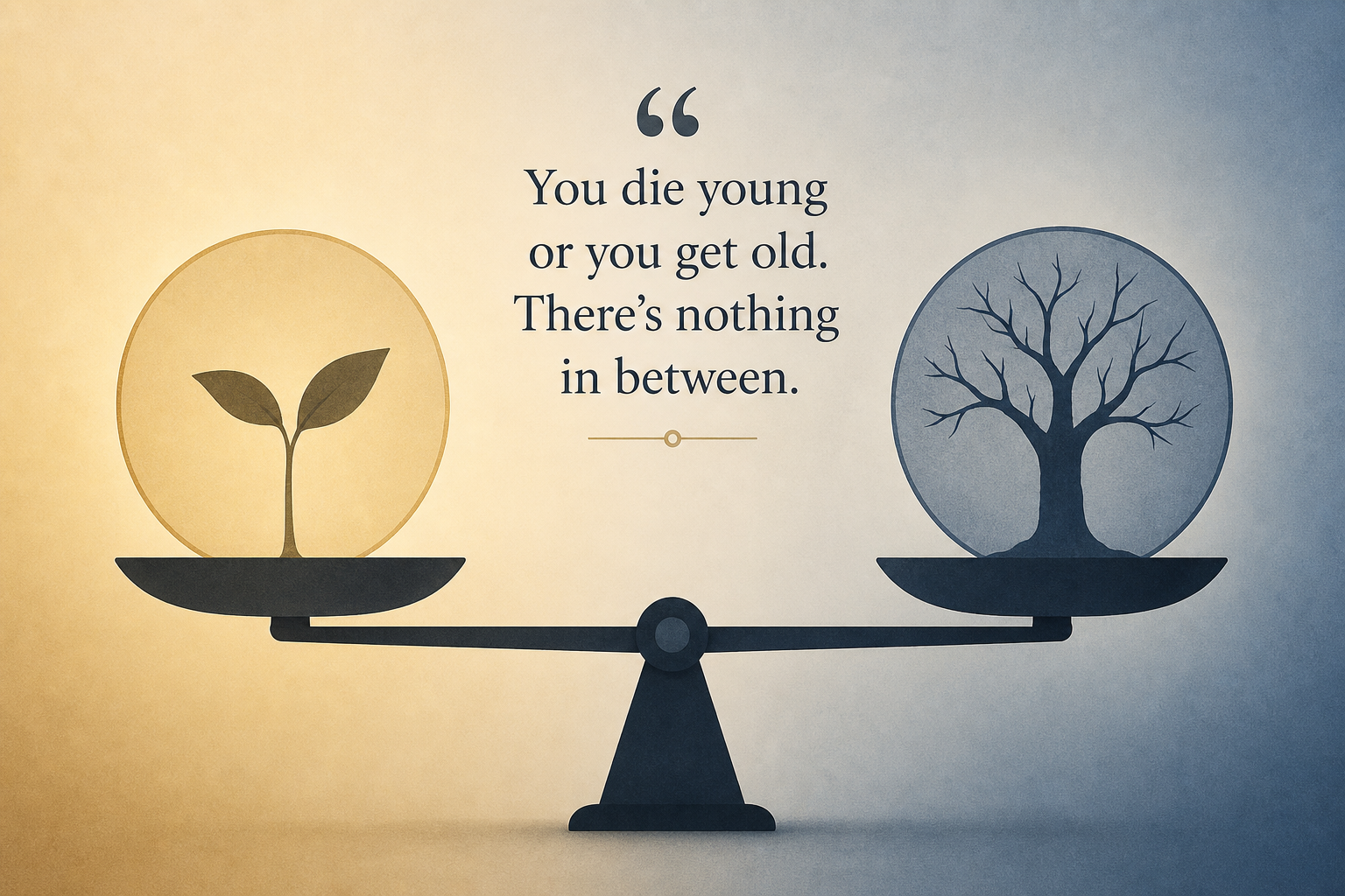 Thought of the day by Helen Mirren: "You die young or you get old. There's nothing in between."