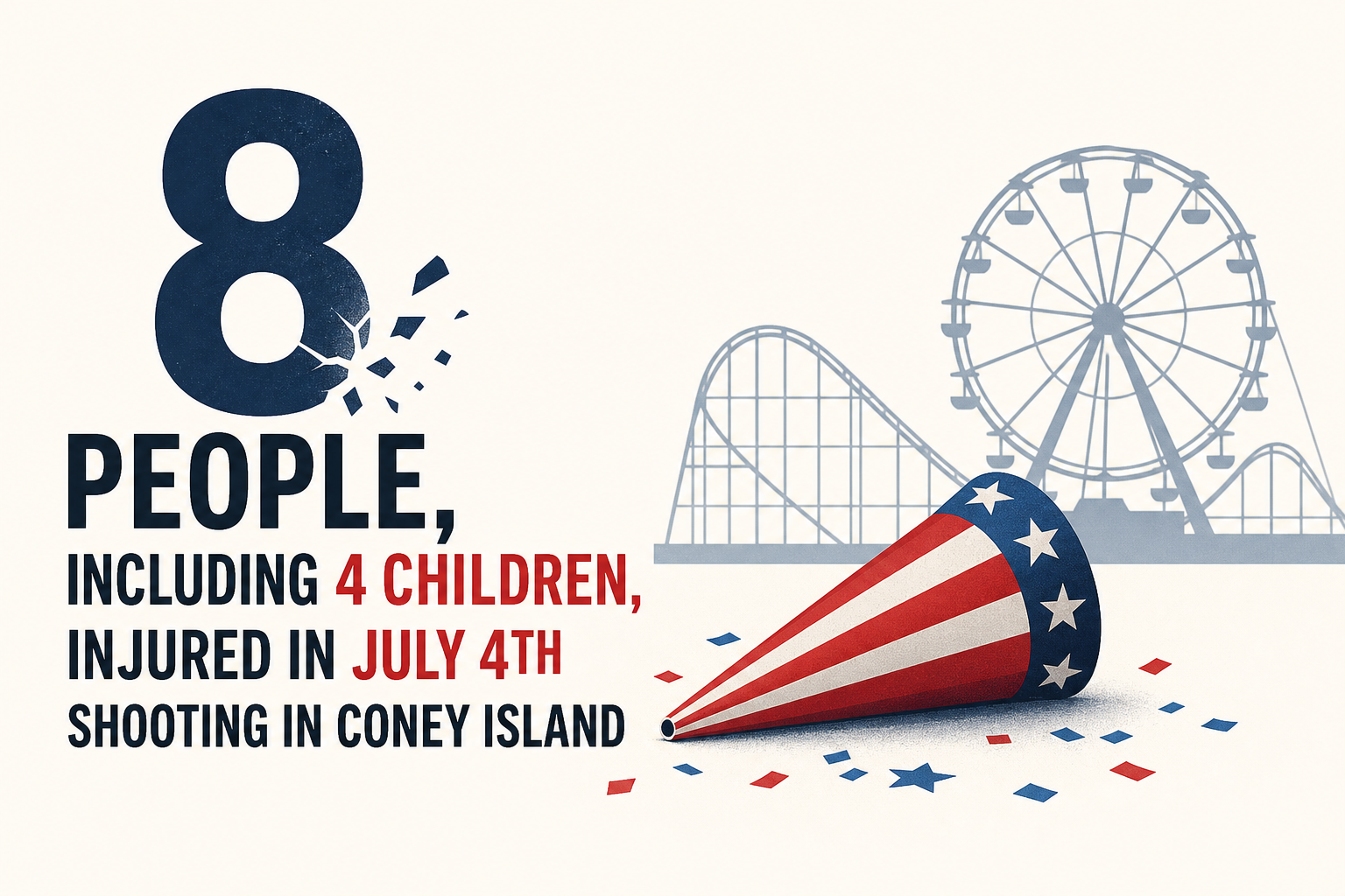 8 people, including 4 children, injured in July 4th shooting in Coney Island