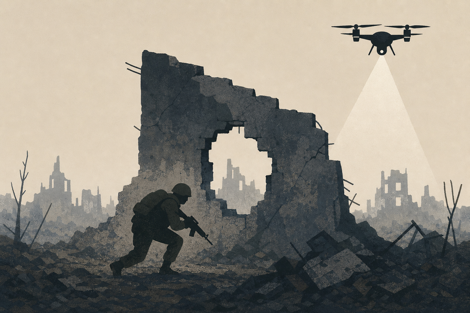 Far From Kyiv and Moscow, Soldiers Stalk Ruins and Evade Drones on the Front