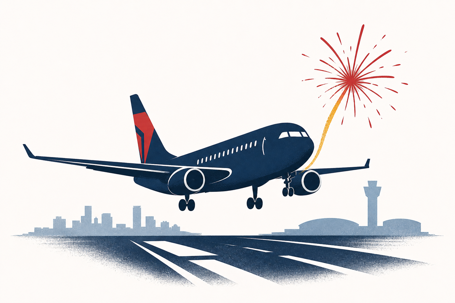 Delta Air Lines flight hit by firework while landing at Midway International Airport