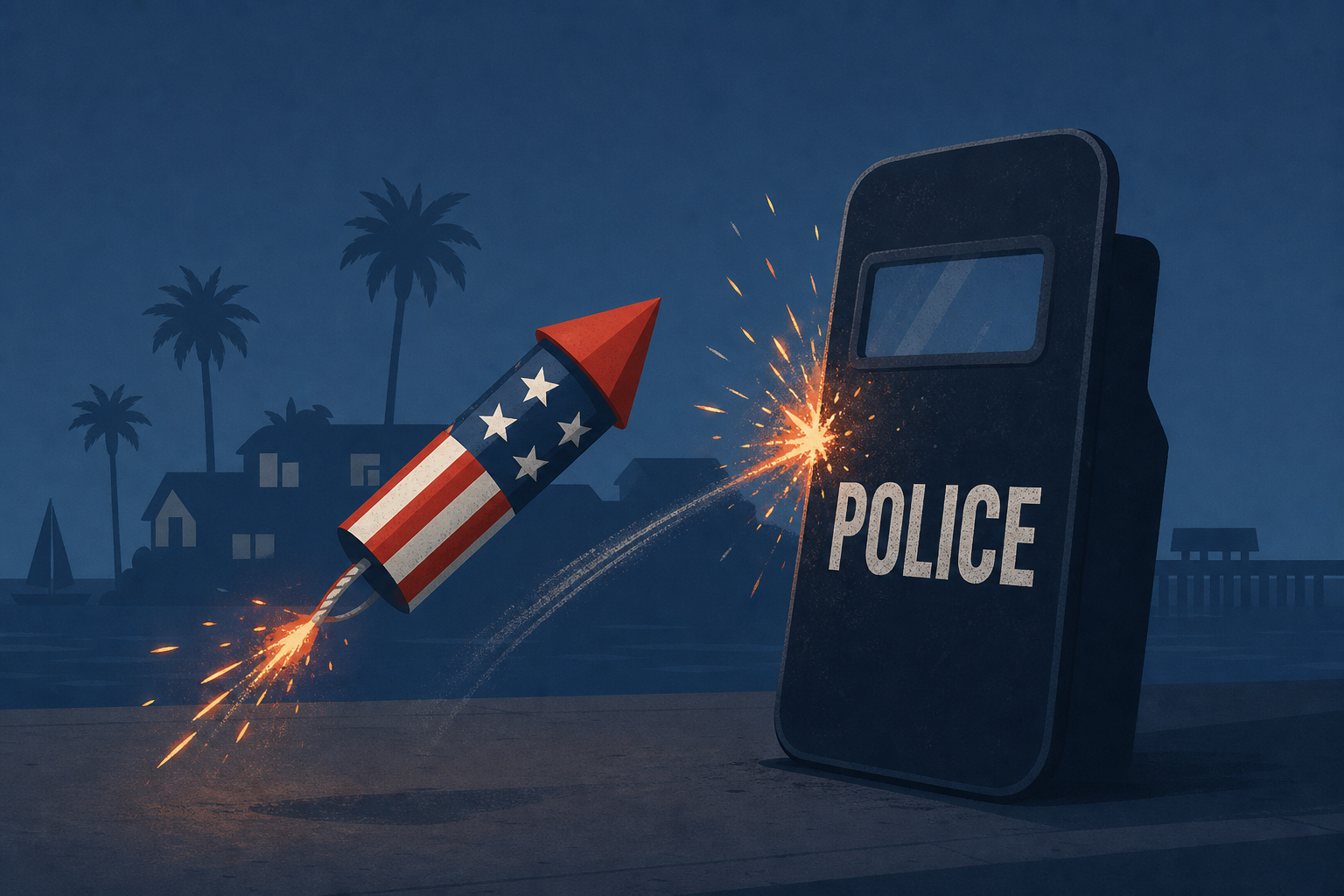 Newport Beach July 4th celebration turns chaotic as fights break out, fireworks thrown at officers