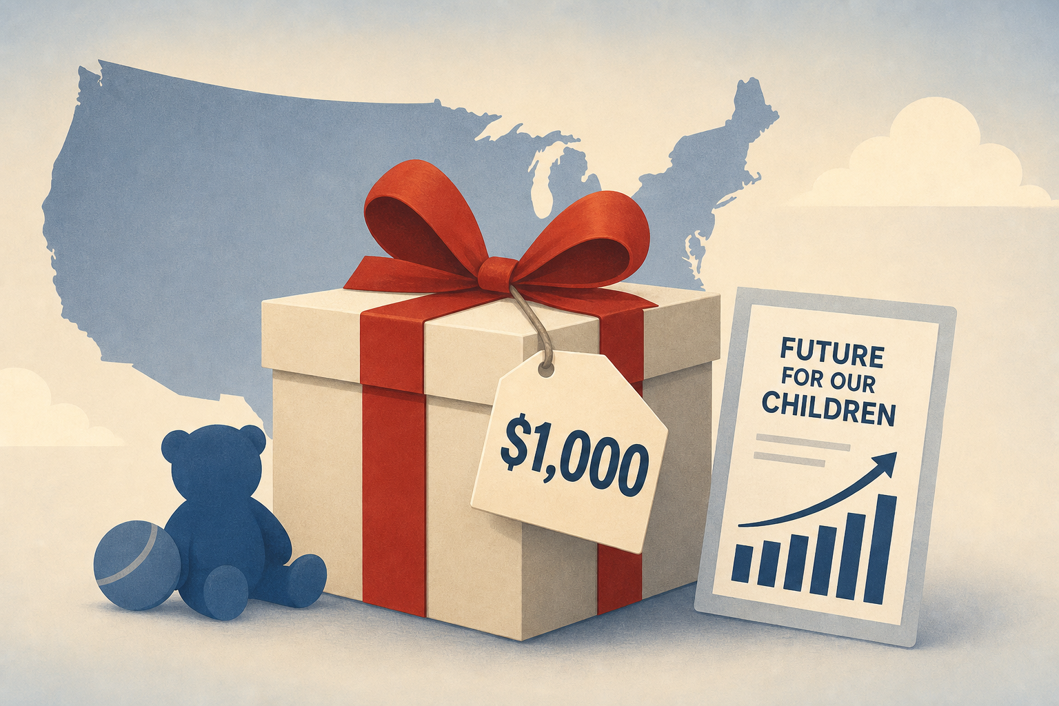 On July 4, millions of children got a $1,000 gift from Trump