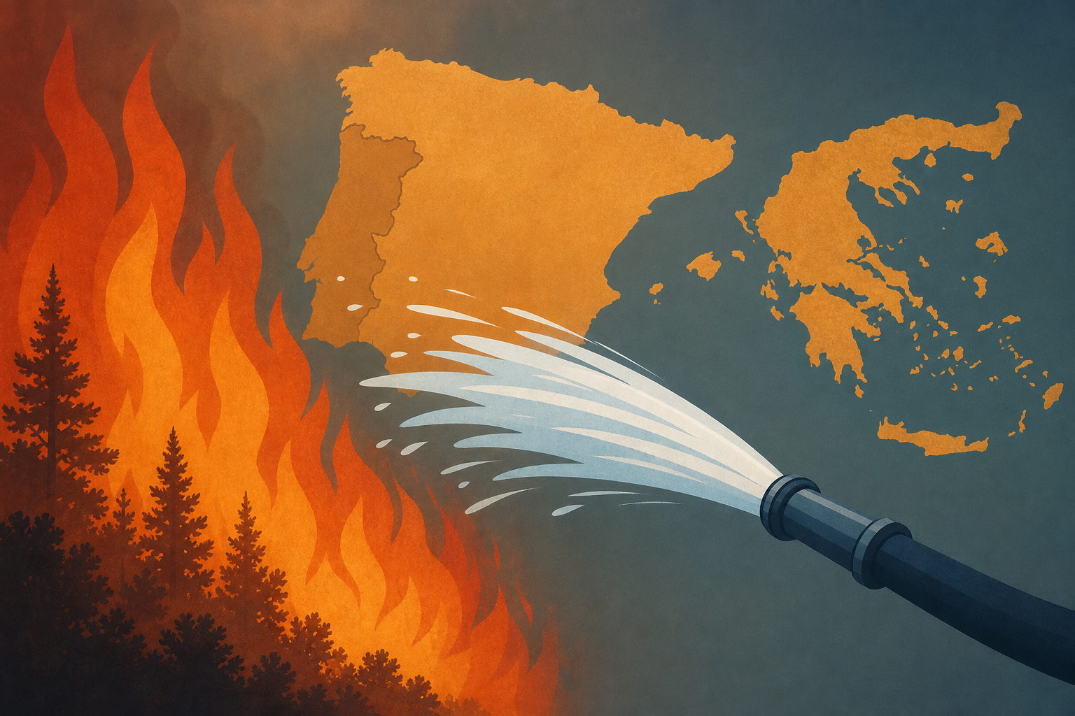 Firefighters battle wildfires in Portugal, Greece and Spain