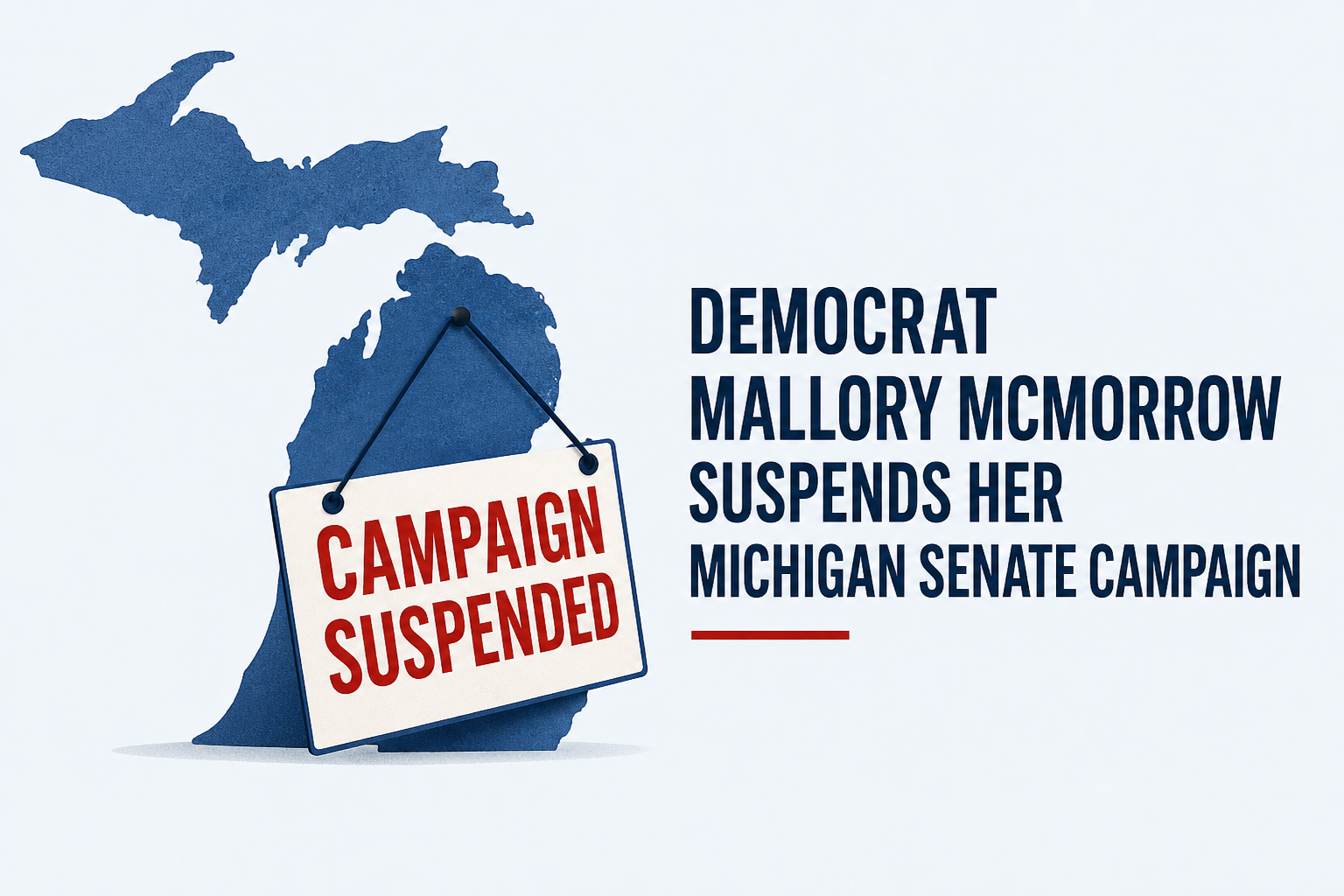 Democrat Mallory McMorrow suspends her Michigan Senate campaign