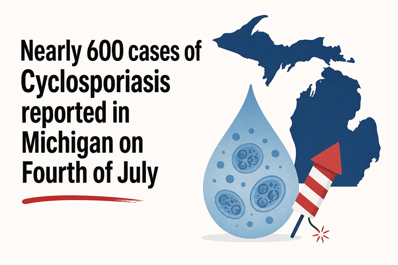 Nearly 600 cases of Cyclosporiasis reported in Michigan on Fourth of July